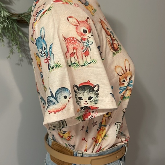 Nostalgic Animals Graphic Tee in Dusty Pink - Picture 3 of 8